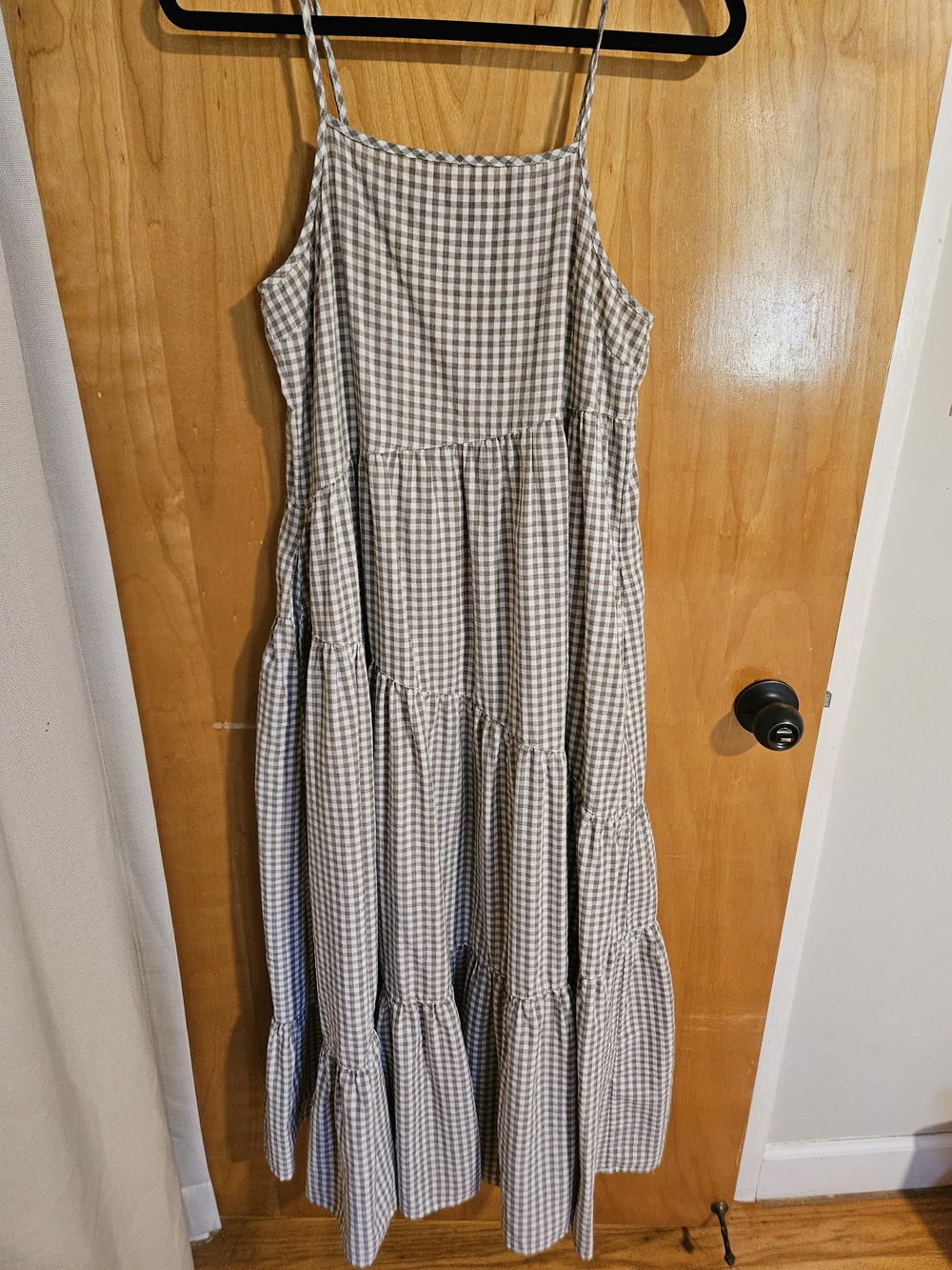 Gingham Tiered Maxi Dress
